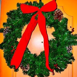 New with tags 30” decorative Christmas Wreath